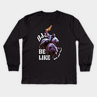 BJJ Riding the Bear Kids Long Sleeve T-Shirt